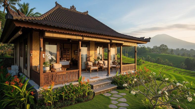 Desain Rumah Tropis yang Menyatu dengan Lingkungan dan Pemandangan Alam